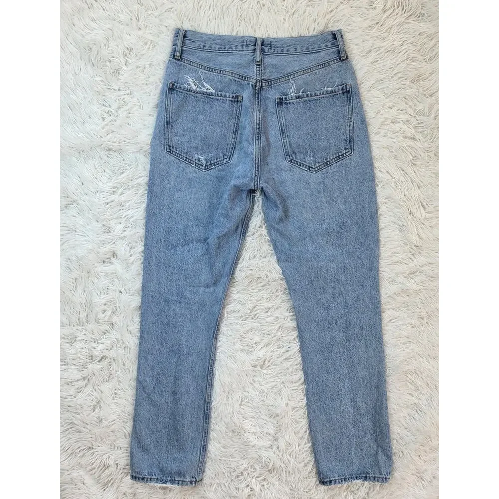 Agolde Riley High Rise Straight Crop Jeans Blitz 26 / 2